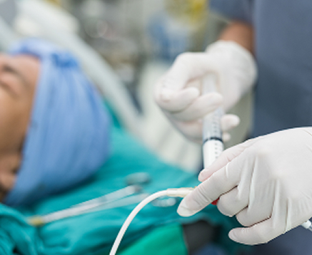 Medical worker using Airway Innovations product